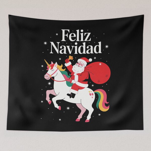 Item preview, Santa Riding Unicorn Spanish Christmas designed and sold by Sea4Adventures.