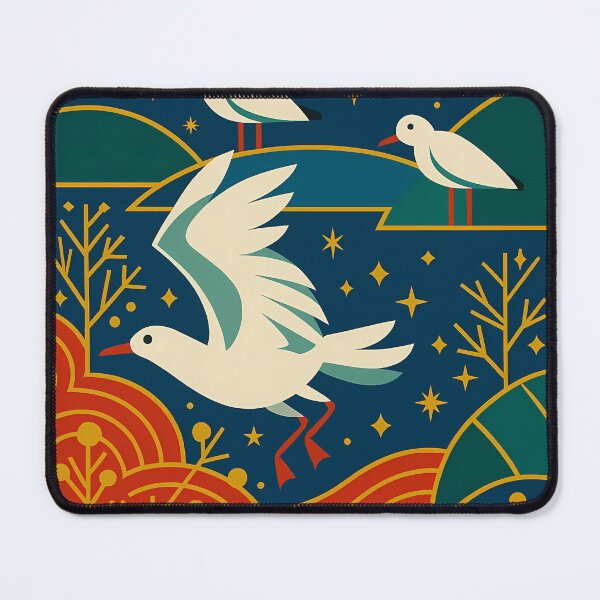 Item preview, A Serene Christmas on the Pond - Art Deco Vintage Poster designed and sold by White-Camel.