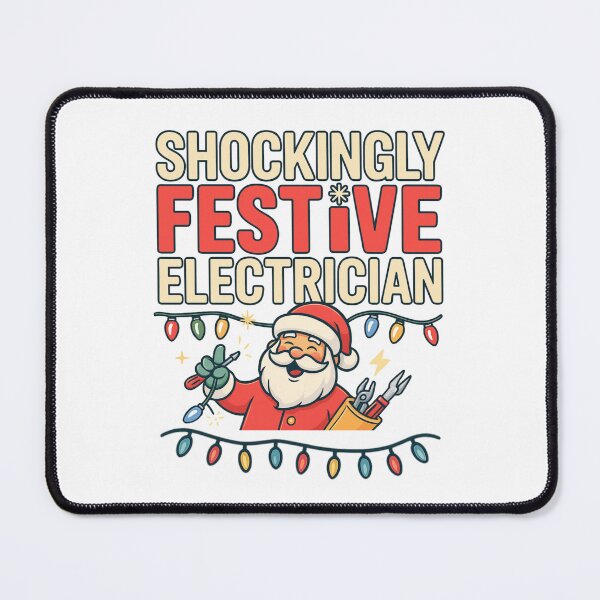 Item preview, Shockingly Festive Electrician Funny Christmas Design designed and sold by NeboulaHamra.