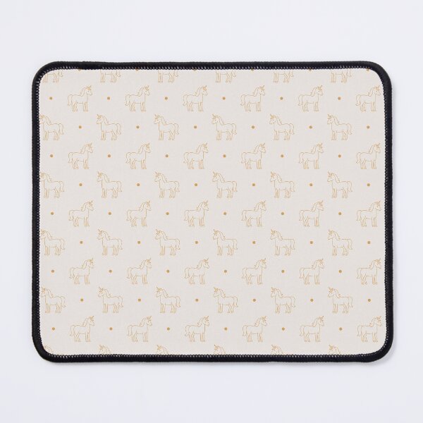 Item preview, Minimalist Cute Unicorns And Polka Dots In Mustard Yellow designed and sold by EliveraDesigns.