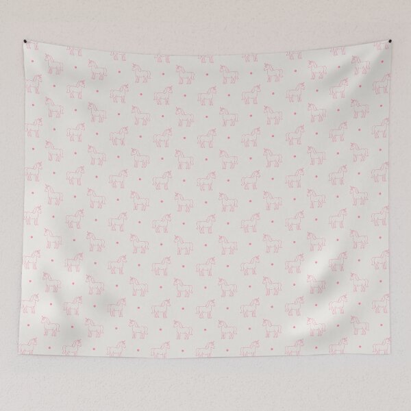 Item preview, Minimalist Cute Unicorns And Polka Dots In Pink designed and sold by EliveraDesigns.