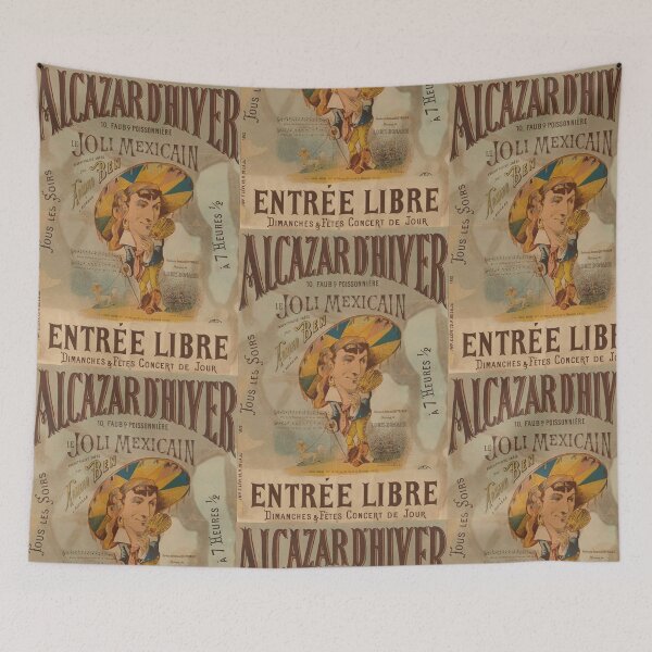 Item preview, Vintage Parisian Poster Reproduction | Alcazar d'Hiver Café Concert Art | Le Joli Mexicain by Armand Ben designed and sold by artofuniverse.
