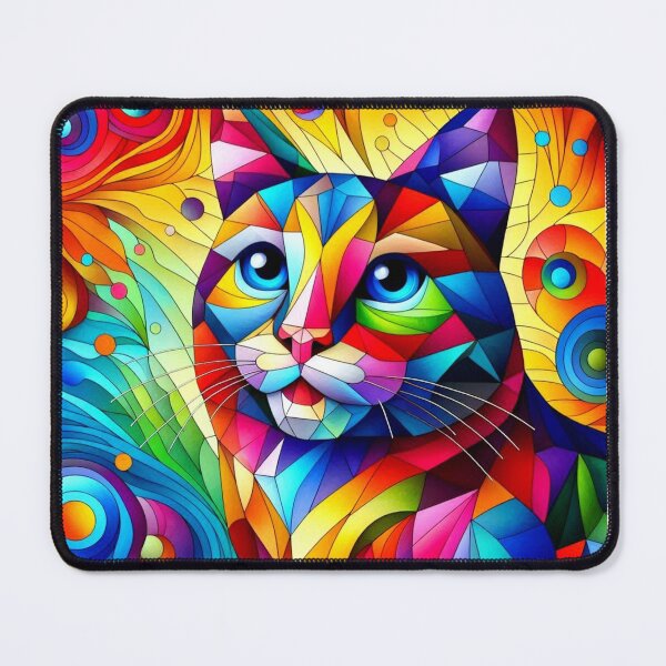 Item preview, Colorful cute geometric cat designed and sold by Dogandesighn.