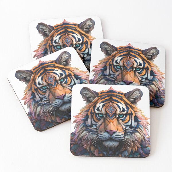 Item preview, Sacred Geometric Tiger with Crystal Texture designed and sold by Daagath.