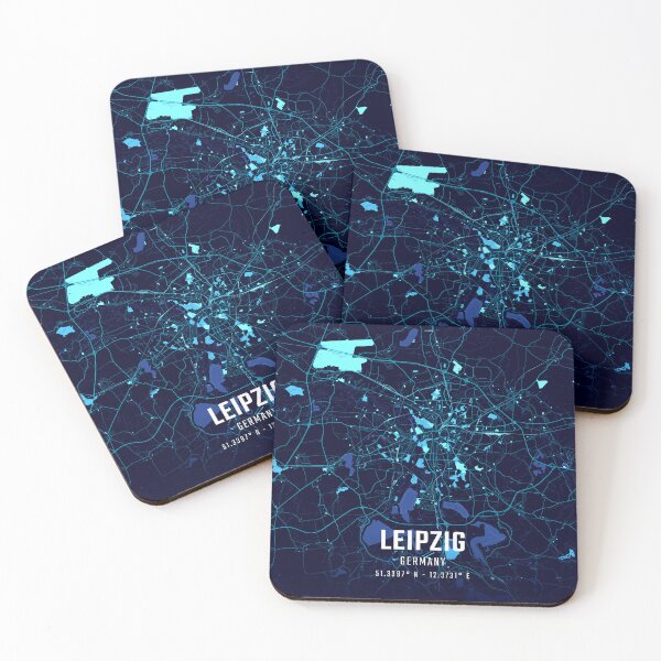 Item preview, Leipzig Midnight City Map designed and sold by HomeLivingCo.