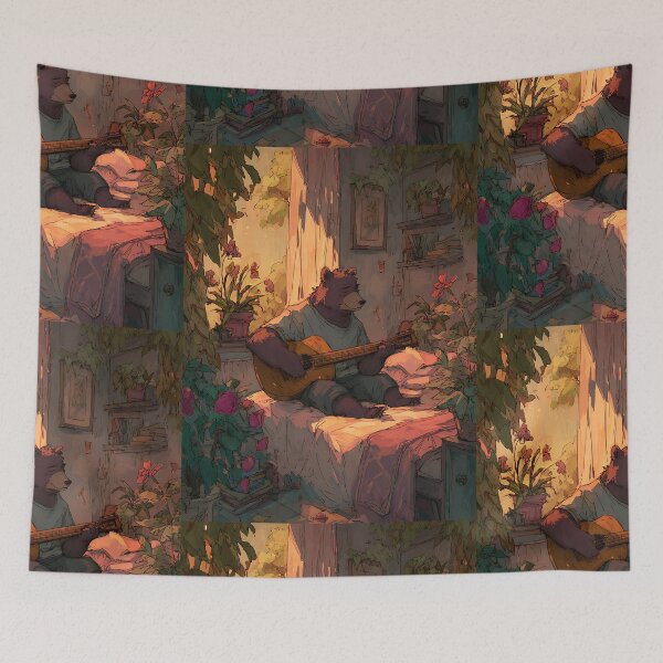 Item preview, Lofi Aesthetic: Bear's Bedroom Jams designed and sold by bapupa.