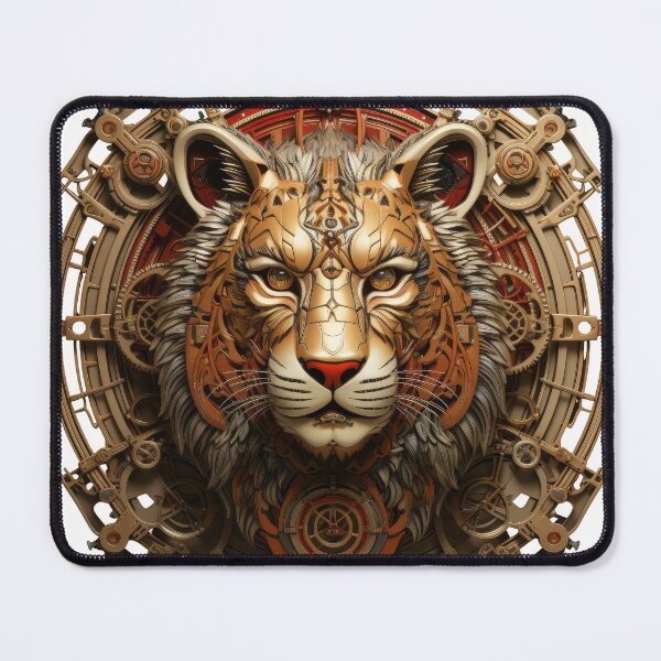Item preview, Mechanical Tiger Deity in Steampunk Circuitry designed and sold by Daagath.