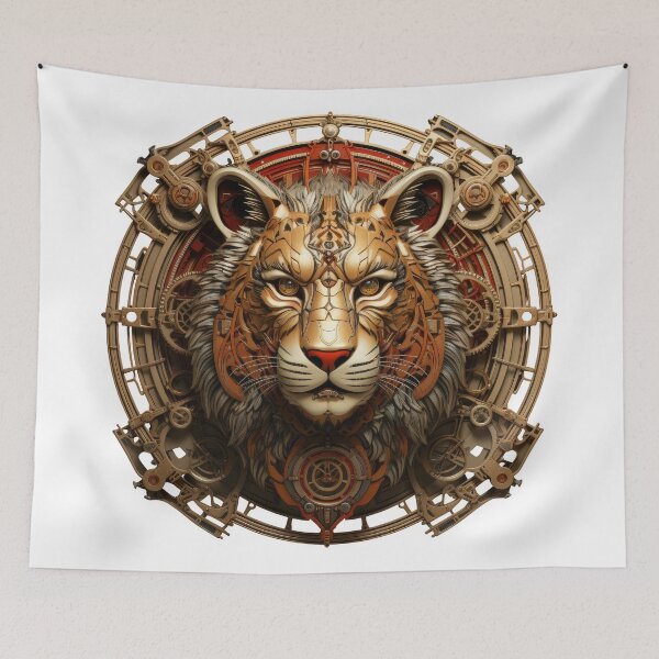 Item preview, Mechanical Tiger Deity in Steampunk Circuitry designed and sold by Daagath.