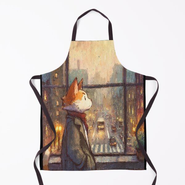 Item preview, Lofi Aesthetic: Cat's Rainy Window View designed and sold by bapupa.