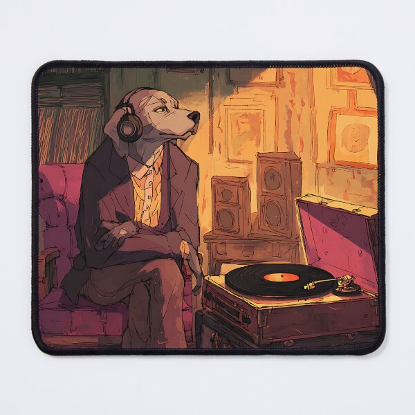 Item preview, Lofi Aesthetic: Dog's Vinyl Chill Session designed and sold by bapupa.