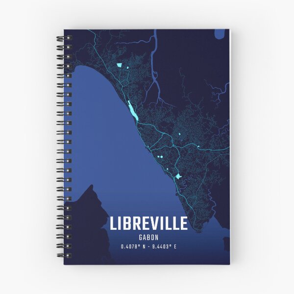 Item preview, Libreville Midnight City Map designed and sold by HomeLivingCo.