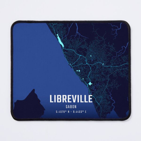 Item preview, Libreville Midnight City Map designed and sold by HomeLivingCo.