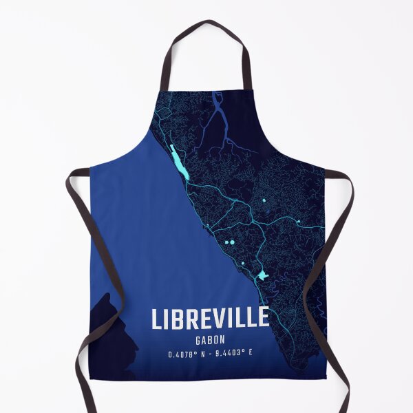 Item preview, Libreville Midnight City Map designed and sold by HomeLivingCo.