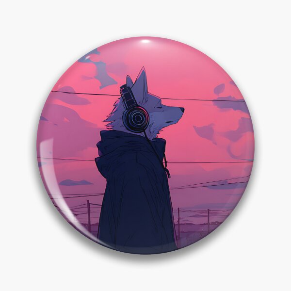 Item preview, Lofi Aesthetic: Wolf's Sunset Study Spot designed and sold by bapupa.