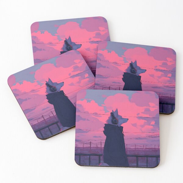 Item preview, Lofi Aesthetic: Wolf's Sunset Study Spot designed and sold by bapupa.