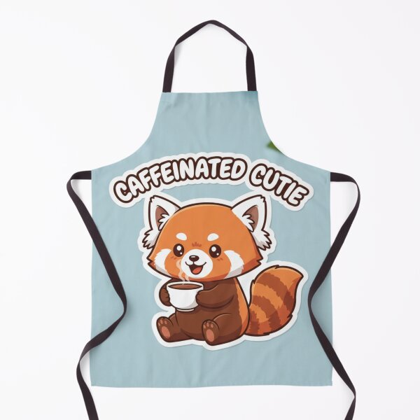 Item preview, Caffeinated Red Panda Cutie Coffee Sticker designed and sold by Stickerrwallah.