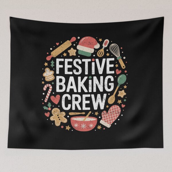 Item preview, Festive Baking Crew Retro Holiday Cookie Team designed and sold by FreshVibe Prints.