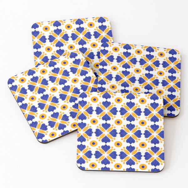 Item preview, Vibrant Mediterranean Floral Tile Pattern designed and sold by Siteehaa.