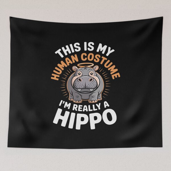 Item preview, This Is My Human Costume I'm Really A Hippo Hippo  designed and sold by KonstanKoraner.