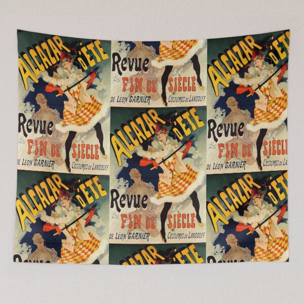 Item preview, Vintage French Poster Art |  Revue Fin de Siècle | Art Nouveau Harlequin Performer & Belle Époque Style designed and sold by artofuniverse.