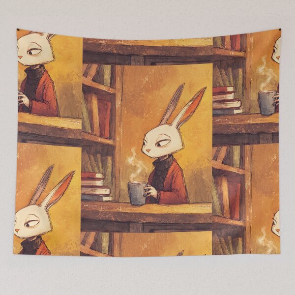 Item preview, Lofi Aesthetic: Rabbit's Coffee Vibes designed and sold by bapupa.