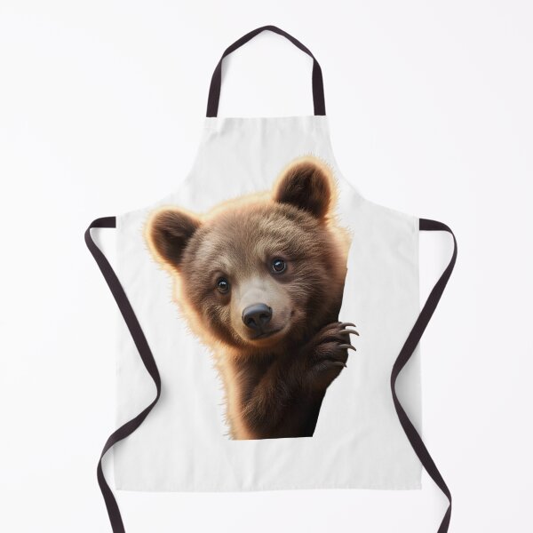 Item preview, Cute Baby Bear Peeking – Adorable Brown Bear Cub designed and sold by YASS@.
