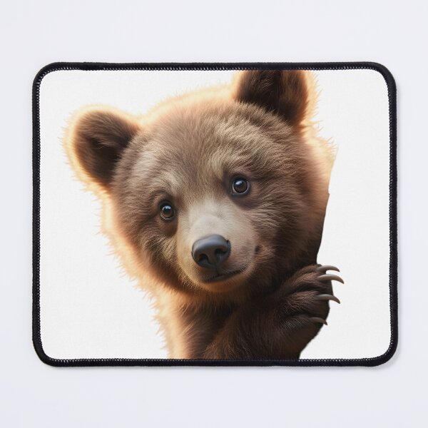 Item preview, Cute Baby Bear Peeking – Adorable Brown Bear Cub designed and sold by YASS@.