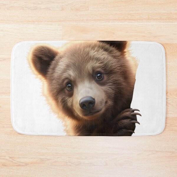 Item preview, Cute Baby Bear Peeking – Adorable Brown Bear Cub designed and sold by YASS@.