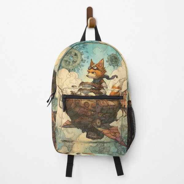 Item preview, Steampunk Art: Fox's Airship Adventure designed and sold by bapupa.