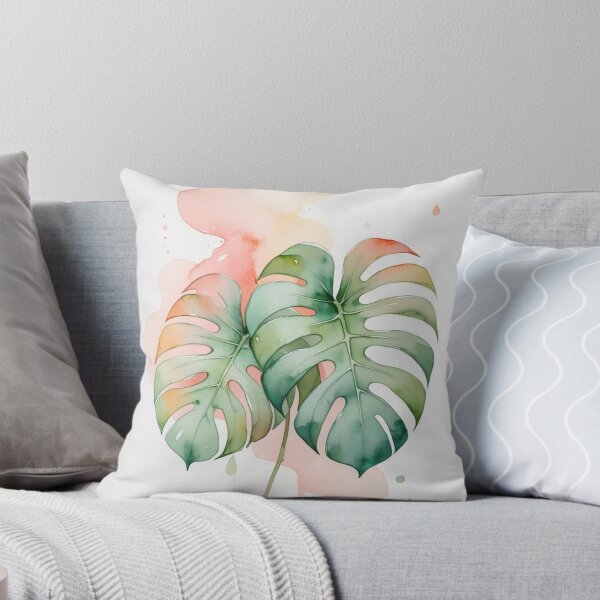 Artikelvorschau, Verträumte Korallen-Monstera-Aquarellkunst entworfen und verkauft von PrimeGens.