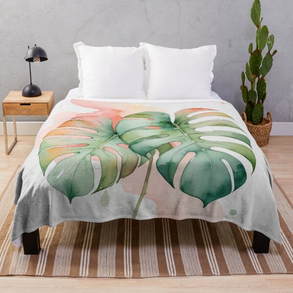 Artikelvorschau, Verträumte Korallen-Monstera-Aquarellkunst entworfen und verkauft von PrimeGens.