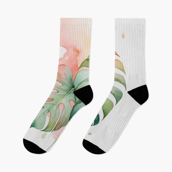 Artikelvorschau, Verträumte Korallen-Monstera-Aquarellkunst entworfen und verkauft von PrimeGens.
