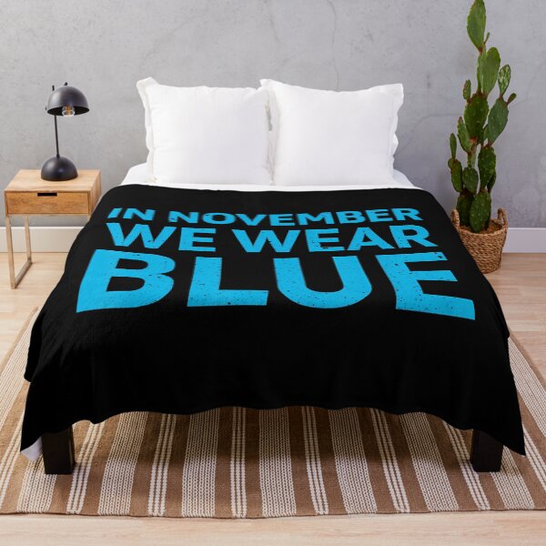 Item preview, November Quote Month Style Vintage Support Blue Bow designed and sold by Williammarger.
