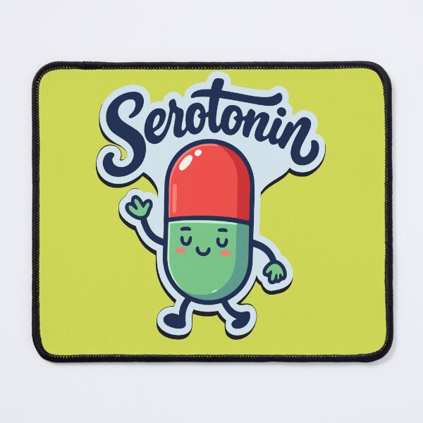 Item preview, Serotonin Happy Pill Floating in Bliss – Cute Mental Health Positivity Sticker designed and sold by Minimum-Rage.