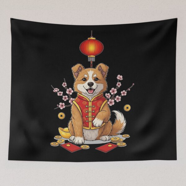 Item preview, Prosperity Corgi Lunar New Year designed and sold by ZodiacWonders.