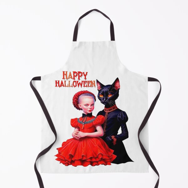 Item preview, Happy Halloween Design with Little Cute Witch And Her Black Cat designed and sold by LanaGustavsson.