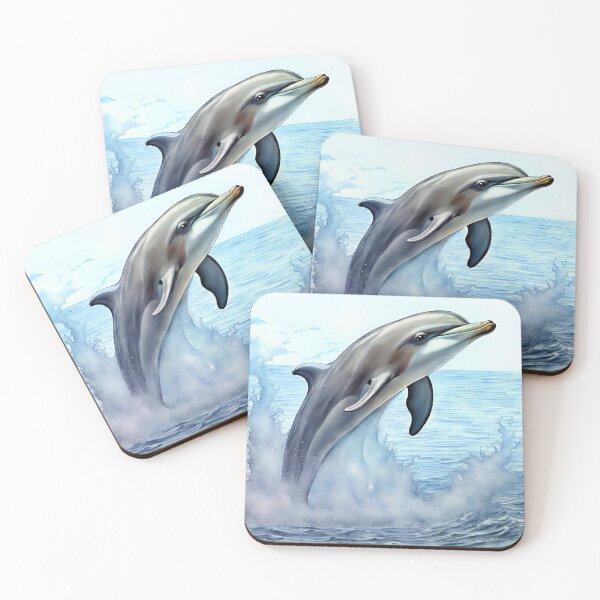 Item preview, Jumping dolphin in the ocean designed and sold by Spreesnake Design .