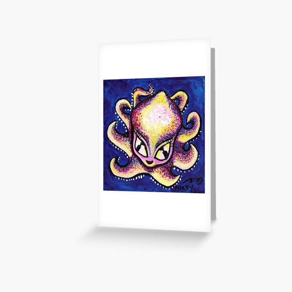 Yellow Baby Octi Greeting Card