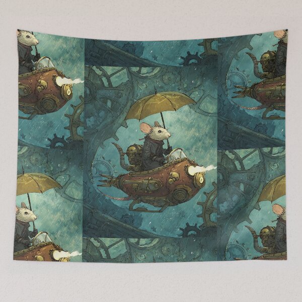 Item preview, Steampunk Art: Mouse's Submarine Voyage designed and sold by bapupa.