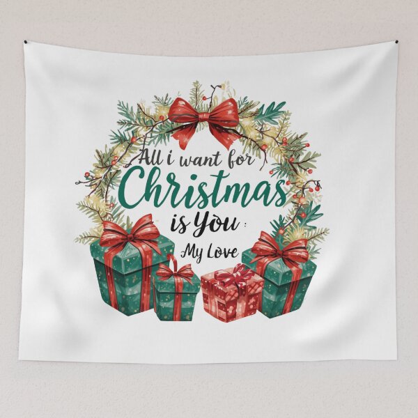 Item preview, All I Want for Christmas Is You – Romantic Customizable Holiday Design designed and sold by WearTheArtx.