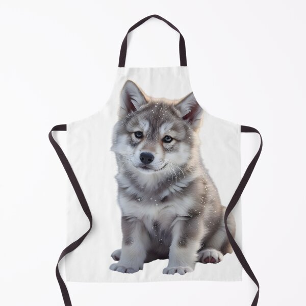 Aperçu de l'œuvre Adorable Arctic Pup – Cute Husky Wolf Hybrid in Snow créée et vendue par YASS@.
