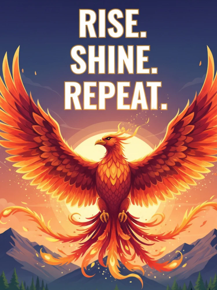 Thumbnail 4 of 4, iPhone Case, Phoenix Rises: Rise, Shine, Repeat designed and sold by Stickerrwallah.