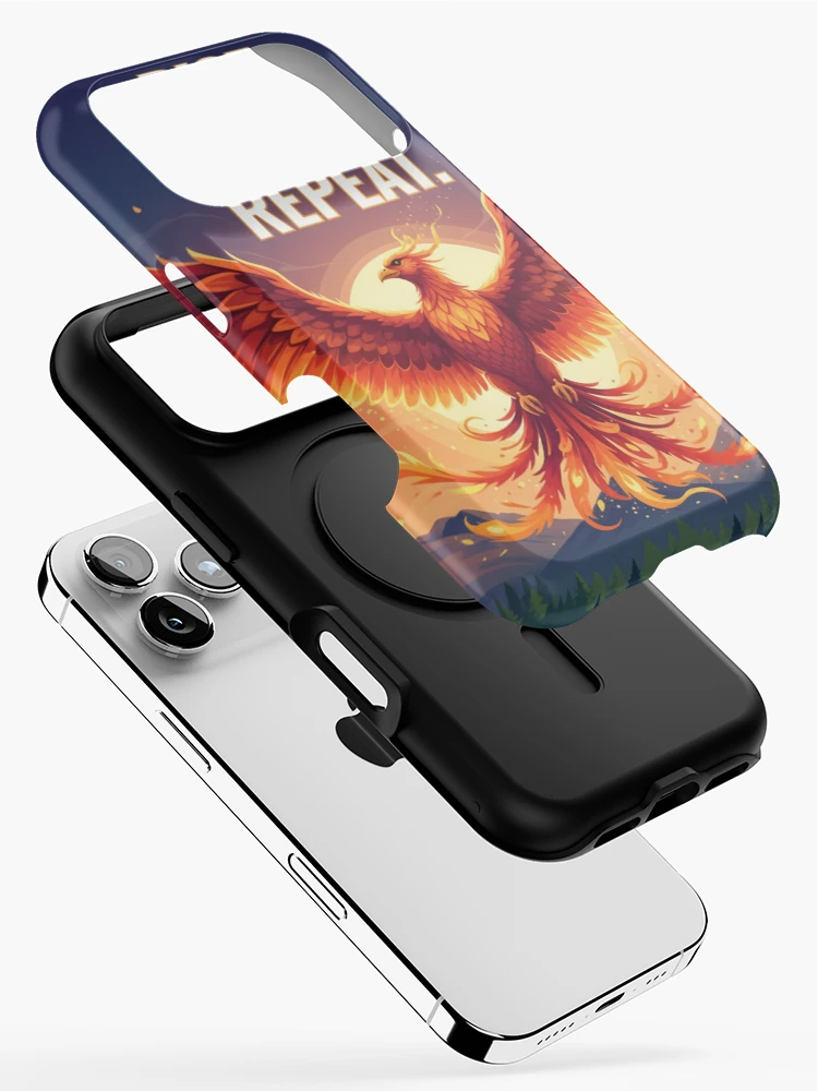 Thumbnail 2 of 4, iPhone Case, Phoenix Rises: Rise, Shine, Repeat designed and sold by Stickerrwallah.