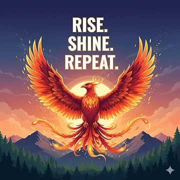 Artwork thumbnail, Phoenix Rises: Rise, Shine, Repeat by Stickerrwallah