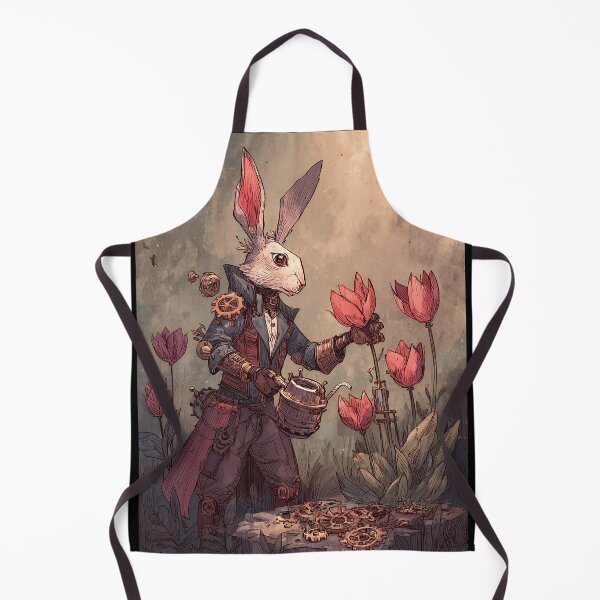 Item preview, Steampunk Art: Rabbit's Clockwork Garden designed and sold by bapupa.