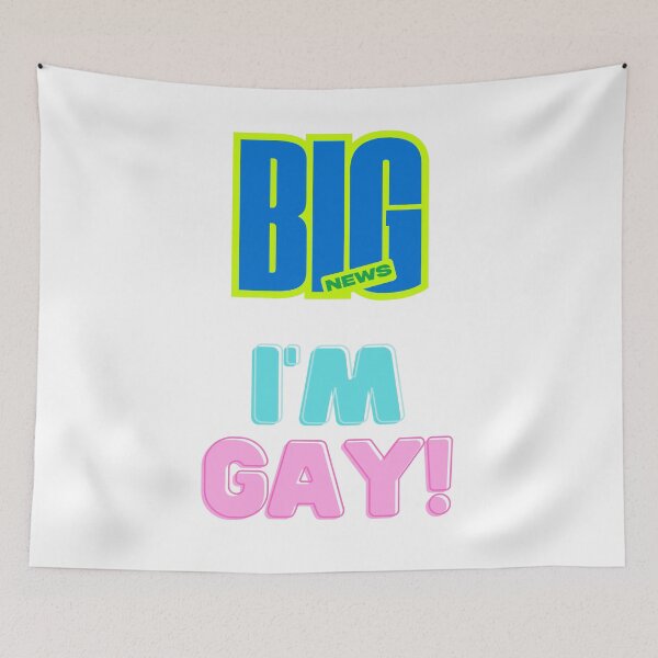 Item preview, BIG NEWS, I'M GAY! designed and sold by LOST GAY LONDON.