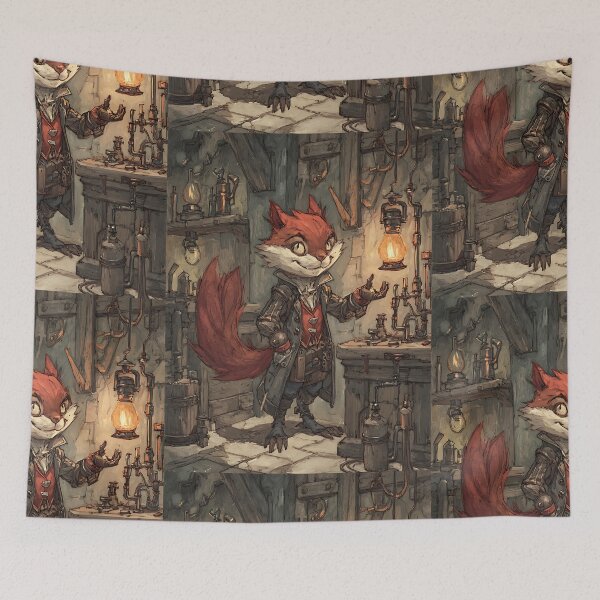 Item preview, Steampunk Art: Squirrel's Automated Inventor designed and sold by bapupa.