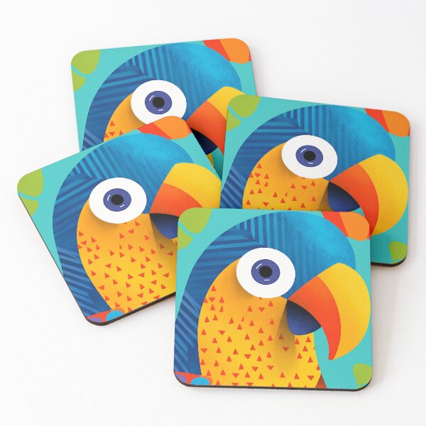 Item preview, A MINIMAL COLORFUL PARROT designed and sold by infinitearte.