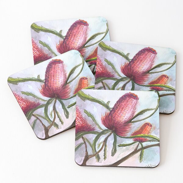 Item preview, Banksia Watercolour Painting – Australian Native Flora Art designed and sold by ArtwithKellie.