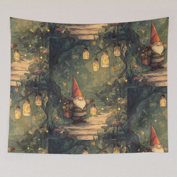 Item preview, Whimsy Gnome: Gnome's Firefly Lantern Festival designed and sold by bapupa.